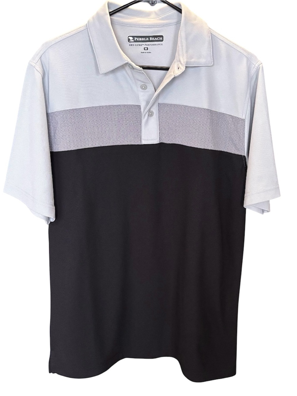 Men's medium performance golf polo shirt by Pebble Beach. Lightweight, like new